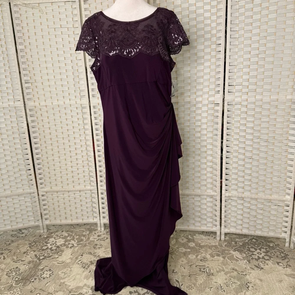 ! NWT. Alex Evenings Womens Long Length Dress - Picture 3 of 16